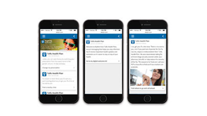 image of three phone screens of MyWire